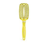 Artero Ge-Bion 17 cepillo de pelo flexible para desenredar, amarillo | Cerdas de jabalí y nailon, púas de punta redonda, cabello húmedo o seco, mujer, hombre y niños, mango antideslizante