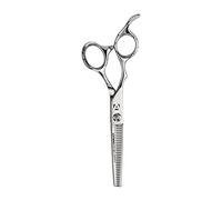 Artero One tijeras de peluquería de esculpir para zurdos, 6 pulgadas | Hojas y anillos invertidos para la mano izquierda, 30 dientes, entresacar y fundir transiciones, acero 440C, perros y cabello