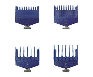 Artero recalce para máquina de cortar pelo Thor, 4 peines de 1,5 a 6 mm | Plástico duro, alturas cortas n.º 0,5 a 2, base del degradado, barbería, salón y peluquería canina, recambio original