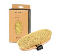 Artero Saturno S1 cepillo para caballos de cerdas suaves de 3 cm, bambú | Acabado del aseo diario, retira el polvo fino tras la almohaza, cara y zonas delicadas, correa de agarre, Nature Collection