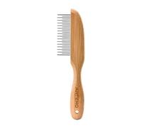 Artero Tango peine para perros de doble púa giratoria para muda, 22 cm | Mango de bambú ergonómico, mantos muy densos, también enredos, arrastra el pelo muerto, línea Nature Collection