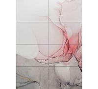 Artery8 Abstract Paint With Pink Grey Ink XL Giant Panel Poster (8 Sections) Resumen Pintar Rosado Póster