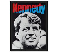 Artery8 Ad Political Kennedy Bobby Tribute Civil Rights Sirhan Artwork Framed A3 Wall Art Print Político Derechos pared