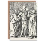 Artery8 Albrecht Durer Art Card Doubting Thomas Touches Christ's Wounds