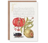 Artery8 Art Card Turks Cap Lily Fig and Beetle Model Book of Calligraphy