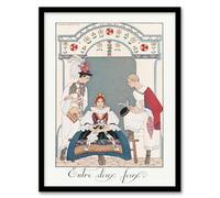 Artery8 Barbier Between Two Flames Vintage Czech Fashion Framed Wall Art Print Home Décor A3