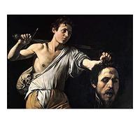 Artery8 Caravaggio David With Head Goliath Religious Painting Unframed Wall Art Print Poster Home Decor Premium Pintura pared Pster Casa