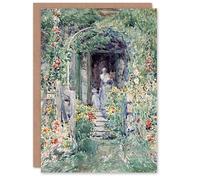 Artery8 Childe Hassam Art Card The Garden In Its Glory Floral Painting