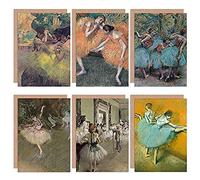 Artery8 Edgar Degas Ballet Dancers Tutus Impressionist Girls Fine Art Greeting Card Pack of 6 Pelota Bailarn Nia