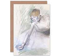 Artery8 Edgar Degas - Tarjeta de felicitación con diseño de Bailarina y sobre Interior en Blanco