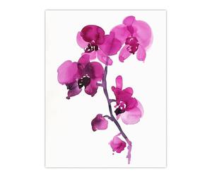 Artery8 Elegant Pink Orchid Abstract Floral Watercolour Living Room Large Wall Art Poster Print Thick Paper 18X24 Inch