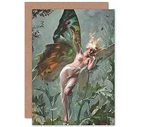Artery8 Falero Female Butterfly Painting Fine Art Greeting Card Plus Envelope Blank Inside Mariposa Pintura