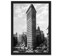 Artery8 Flat Iron Building New York NYC 1903 Vintage Historical Photo Artwork Framed A3 Wall Art Print Nueva York Clásico Fotografía pared