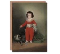 Artery8 Francisco Goya Art Card Red Boy Manuel Portrait with Animals