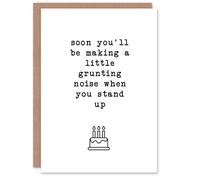 Artery8 Grunting Noise When You Stand Up Old Age Joke Birthday Card