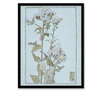 Artery8 Hannah Borger Overbeck Aster on Green Ground Framed Wall Art Print Home Décor A4