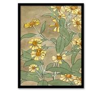 Artery8 Hannah Borger Overbeck Daisies with Yellow Petals Framed Wall Art Print Home Décor A4
