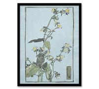 Artery8 Hannah Borger Overbeck Leaf Cup Floral Painting Framed Wall Art Print Home Décor A3