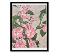 Artery8 Hannah Borger Overbeck Prairie Rose Flowers Framed Wall Art Print Home Décor A4