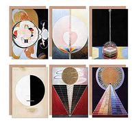 Artery8 Hilma af Klint Altarpiece Buddha Dove Evolution Abstract Fine Art Greeting Card Pack of 6 Resumen