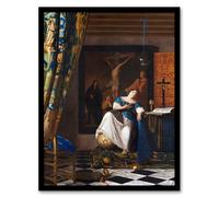 Artery8 Johannes Vermeer Allegory of the Catholic Faith Framed Wall Art Print Home Décor A3