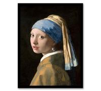 Artery8 Johannes Vermeer Girl with a Pearl Earring Framed Wall Art Print Home Décor A3