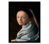 Artery8 Johannes Vermeer Study of a Young Woman Framed Wall Art Print Home Décor A4