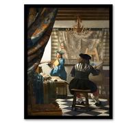 Artery8 Johannes Vermeer The Allegory of Painting Framed Wall Art Print Home Décor A3