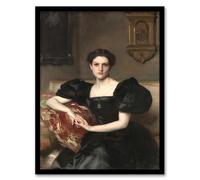 Artery8 John Singer Sargent Elizabeth Winthrop Chanler Portrait Framed Wall Art Print Home Décor A4
