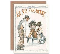 Artery8 La Vie Parisienne Farmers Fall Harvest - Tarjeta de felicitación sellada con sobre, Interior en Blanco