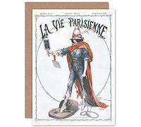 Artery8 La Vie Parisienne Herouard La Vie Chere Magazine Cover Sealed Greeting Card Plus Envelope Blank inside París Héroe Portada de la revista Cubrir