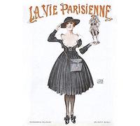 Artery8 La Vie Parisienne Military Message Blue Rude Magazine Cover Unframed Wall Art Print Poster Home Decor Premium París Militar Azul Portada de la revista Cubrir pared Póster Casa