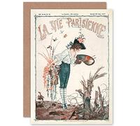 Artery8 La Vie Parisienne Spring 1917 WW1 Trench Magazine Cover Sealed Greeting Card Plus Envelope Blank inside París Primavera Portada de la revista Cubrir
