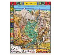 Artery8 Map Mora 1931 Yosemite Valley Pictorial Large Wall Art Poster Print Thick Paper 18X24 Inch Mapa Valle pared Impresión del cartel