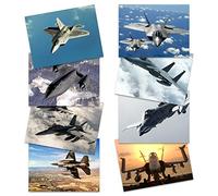 Artery8 Military SR-71 Blackbird F-15 Eagle F-16 Falcon F-18 Hornet F-22 Raptor Fighters Navy Wall Art Poster Pack of 8 Militar Águila Combatiente Armada pared Póster