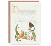 Artery8 Model Book of Calligraphy Art Card Butterfly Cherries and Milkwort