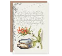 Artery8 Model Book of Calligraphy Art Card Flower Mussel and Ladybird