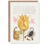 Artery8 Model Book of Calligraphy Art Card Larkspurs Tulip and Scorpion