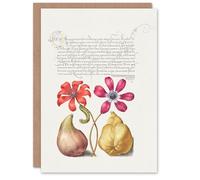 Artery8 Model Book of Calligraphy Art Card Poppy Anemone Fig and Quince