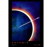 Artery8 NASA Artemis Moon Mission Visionary Lunar Space Travel Destination Poster Large Wall Art Poster Print Thick Paper 18X24 Inch