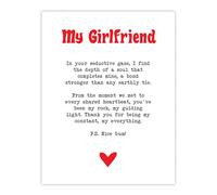 Artery8 Póster de pared grande con texto en inglés «Love Poem My Everything Girlfriend», romántico, dulce, dormitorio, papel grueso, 45,7 x 60,9 cm