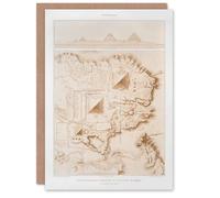 Artery8 Prisse d'Avennes Art Card Giza Pyramids French Topographic Map