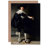 Artery8 Rembrandt Marten Soolmans Portrait Fine Art Greeting Card Plus Envelope Blank Inside Retrato