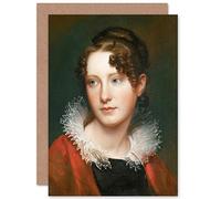 Artery8 Rembrandt Peale Portrait Of Rosalba Peale Fine Art Greeting Card Plus Envelope Blank Inside Retrato
