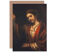 Artery8 Rembrandt Portrait Of Hendrickje Stoffels Fine Art Greeting Card Plus Envelope Blank Inside Retrato