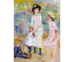 Artery8 Renoir Children On The Seashore Guernsey XL Giant Panel Poster (8 Sections) Niños Póster