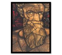 Artery8 Richard Roland Holst St Matthew Stained Glass Design Framed Wall Art Print Home Décor A4
