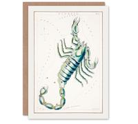 Artery8 Sidney Hall Art Card Astronomical Chart Illustration of Scorpio