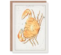 Artery8 Sidney Hall Art Card Vintage Cancer Constellation Illustration