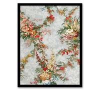 Artery8 Sir Matthew Digby Wyatt Elegant Vintage Flower Pattern Framed Wall Art Print Home Décor A4